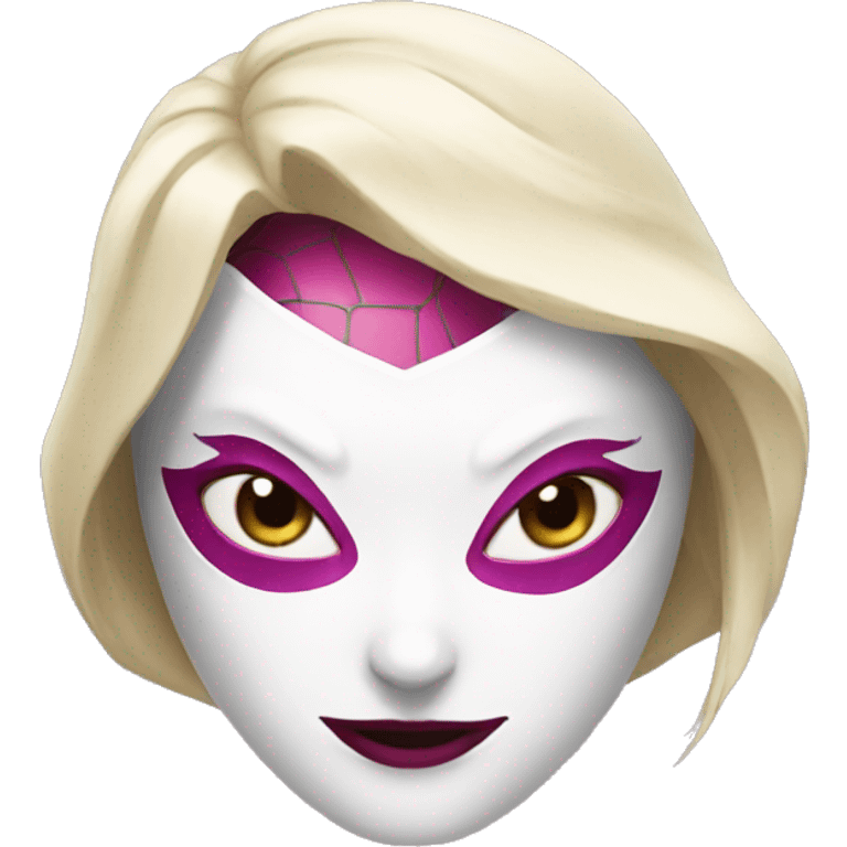 Spider Gwen wearing  a mask emoji