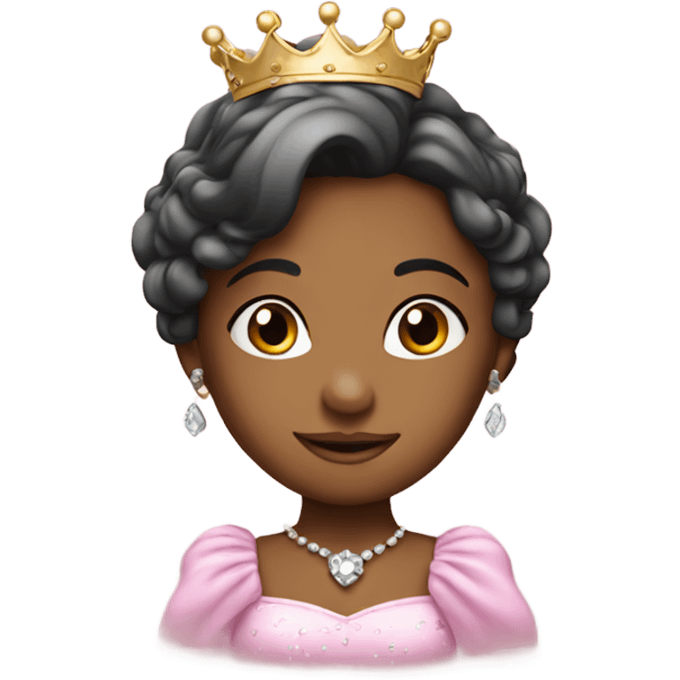 Cute princess with crown small emoji