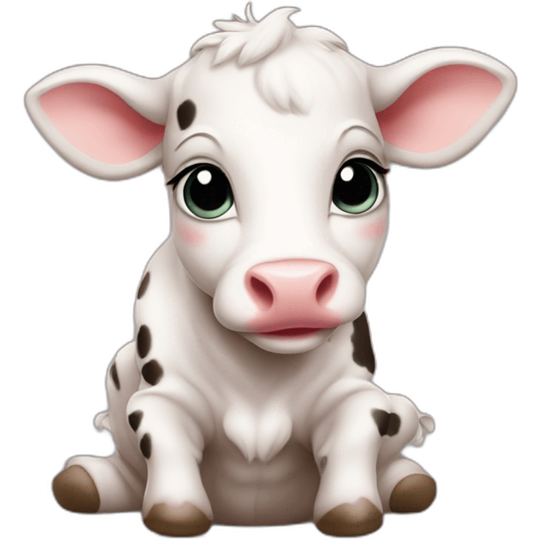 cute baby cow emoji