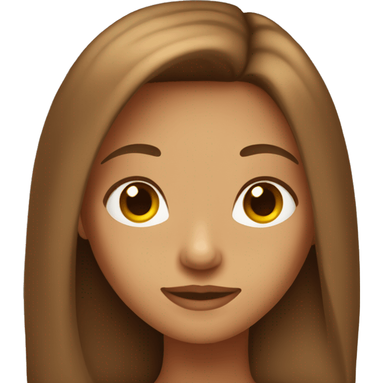 Tan girl with long brown hair emoji