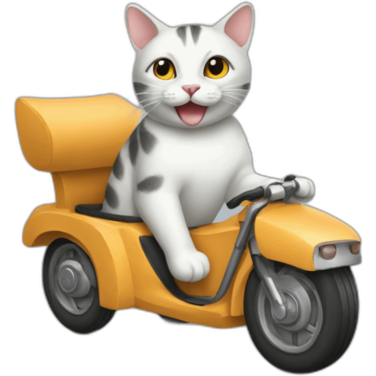 cat on wheels emoji