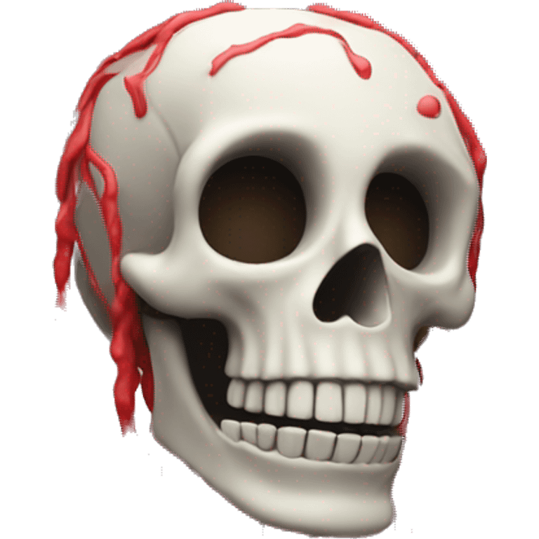 skeleton with red color dreads  lots money falling down like rain drops emoji