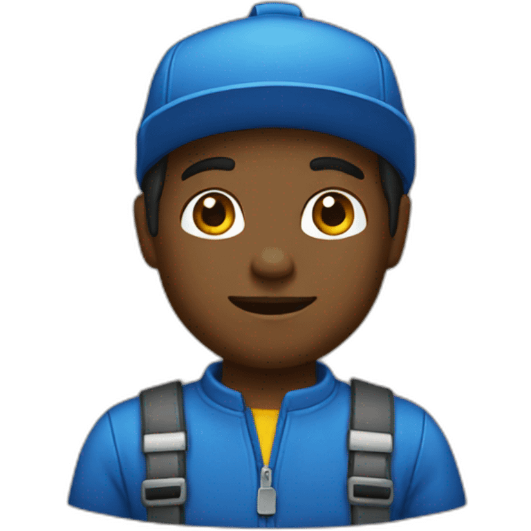 Designer blue emoji