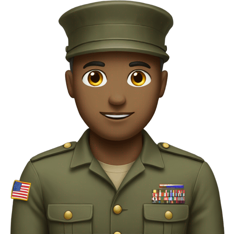 Soldier's emoji with greetings, white skin emoji