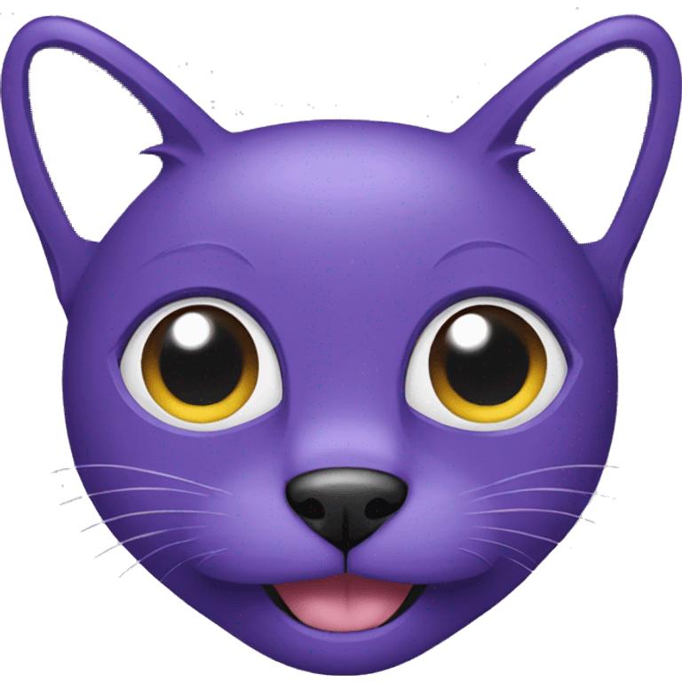 A purple cat-dog emoji emoji