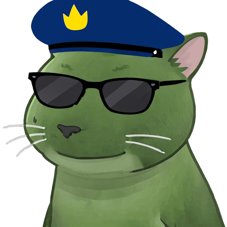 Cat with sunglasses emoji