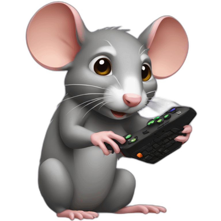 rat playing xbox emoji