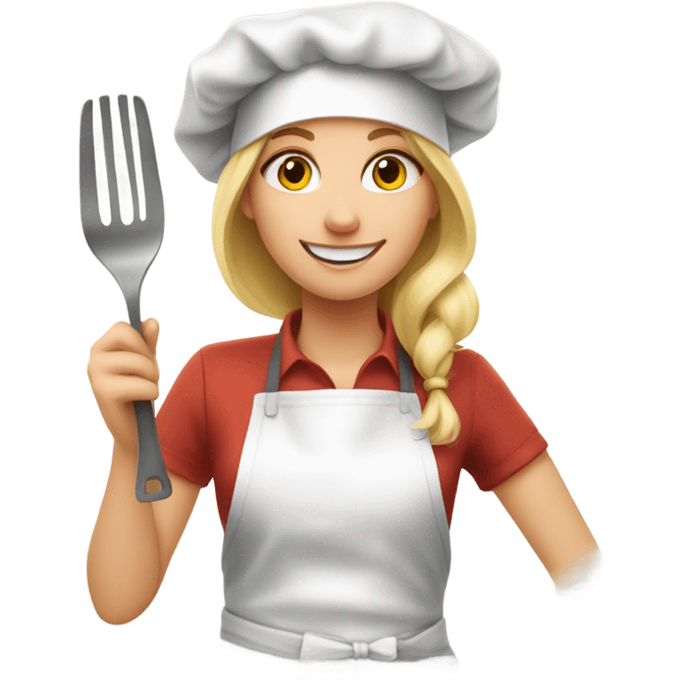 Blond Girl Cook  emoji