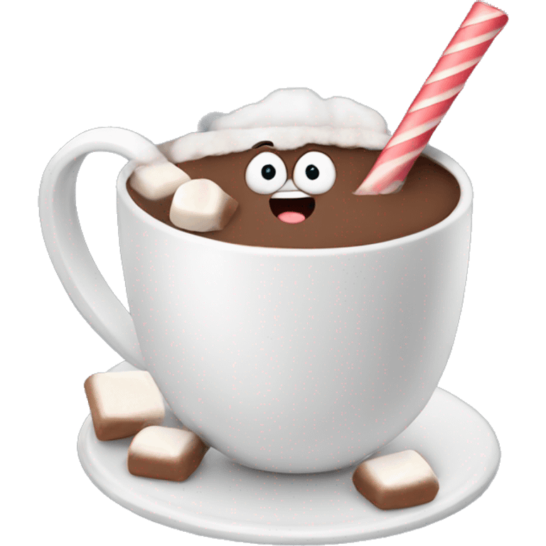 Hot cocoa with marshmallows emoji