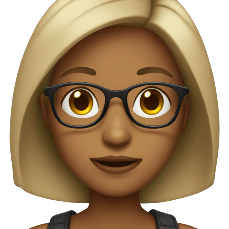 Girl with glasses  emoji