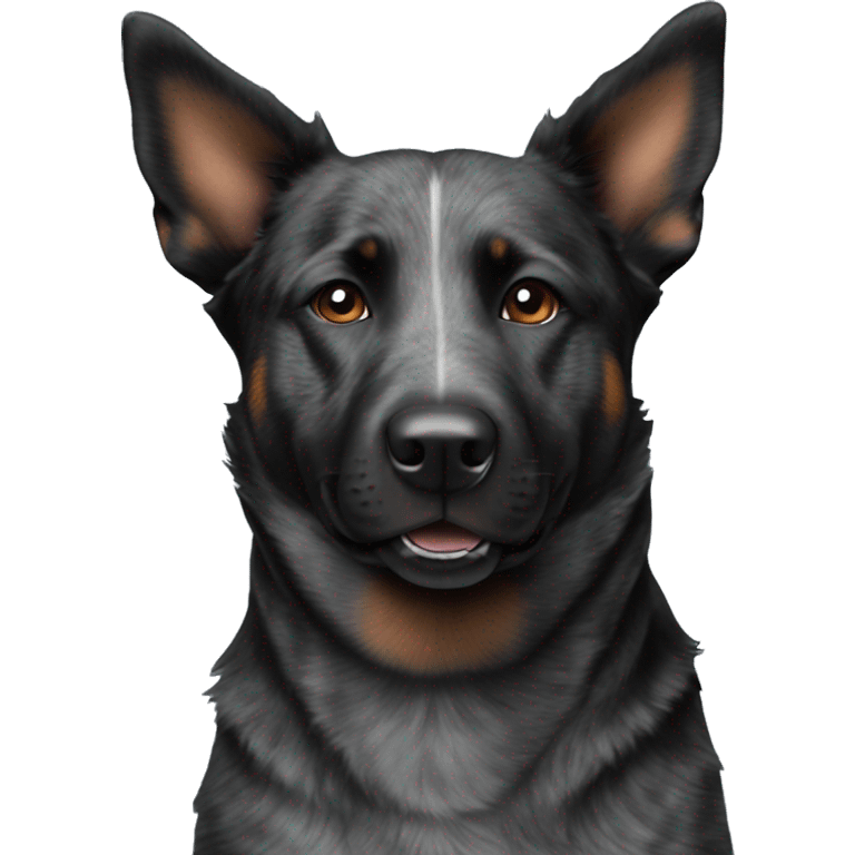 Black cattle dog  emoji