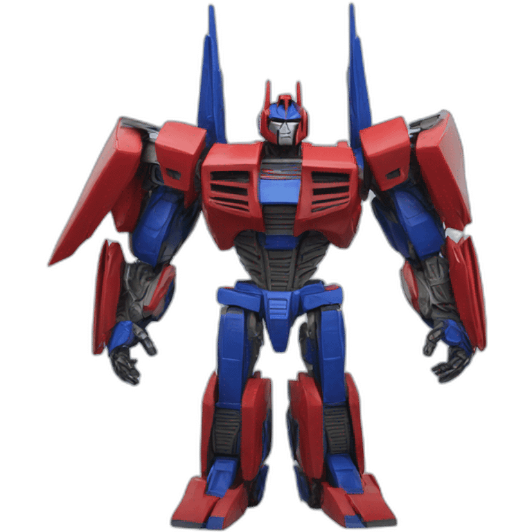 Transformer red blue power stand up emoji