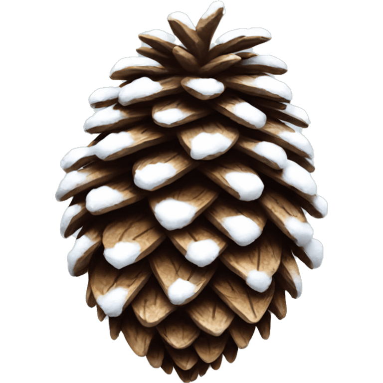 Snowy pine cone  emoji