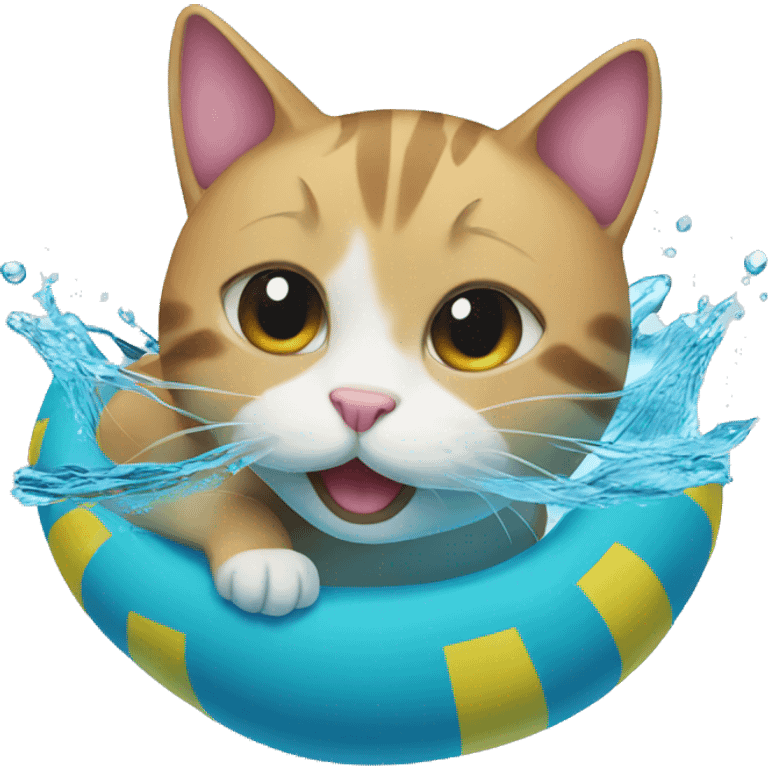 swimming cat emoji