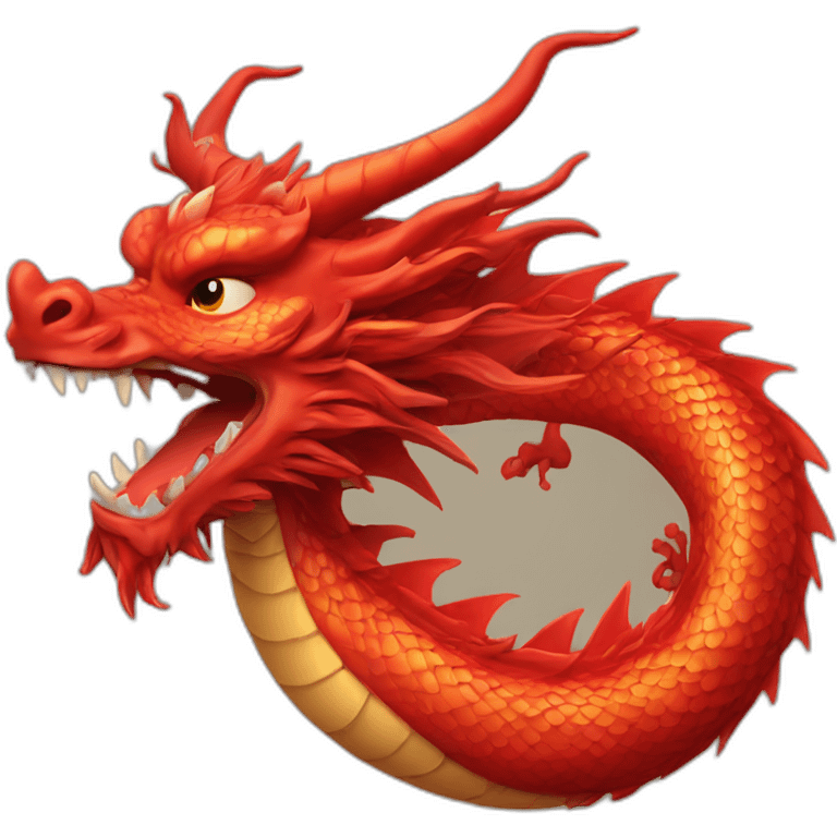 chinese red dragon emoji