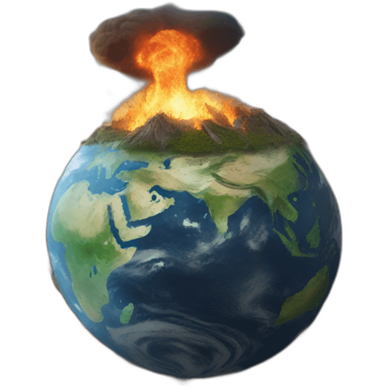 Earth destroys emoji