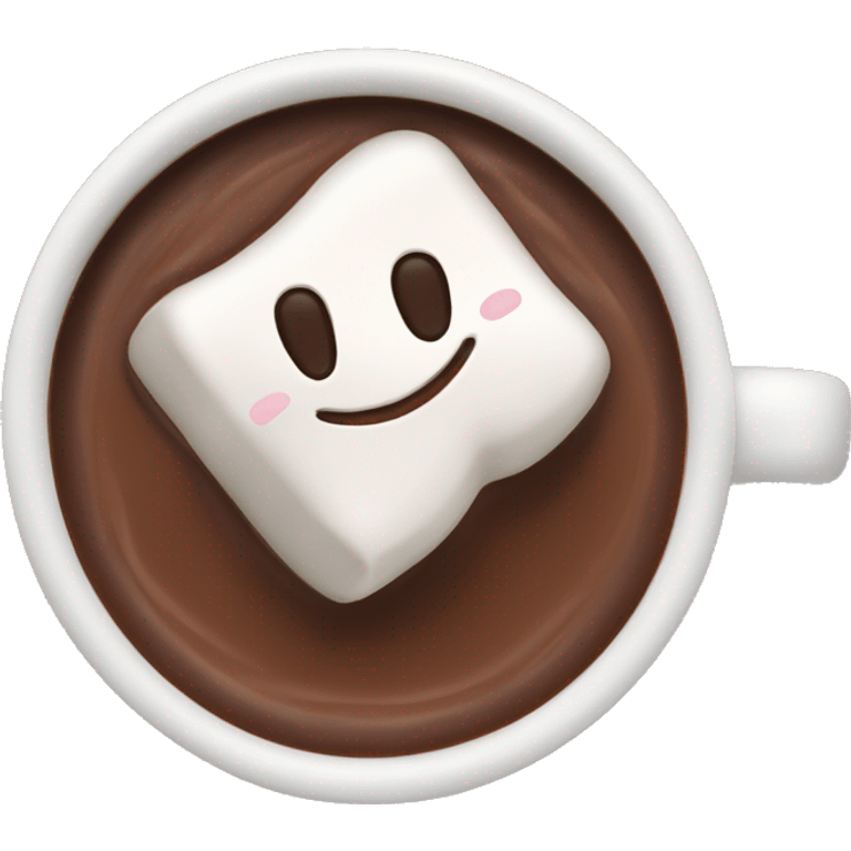 hot chocolate with marshmallow  emoji