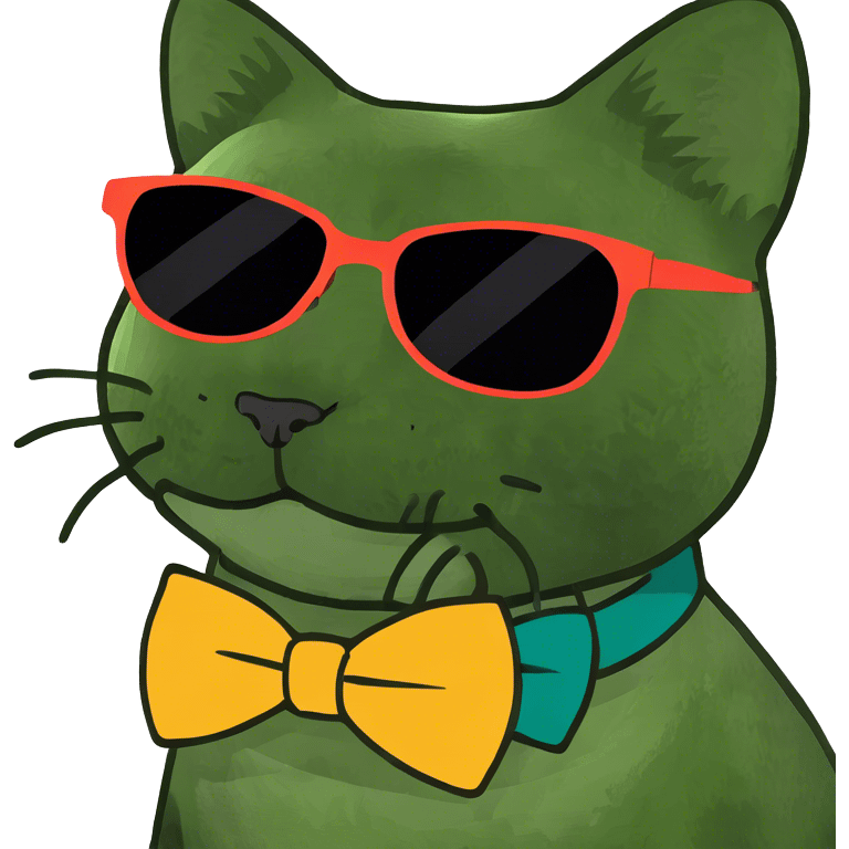 Cat with sunglasses emoji