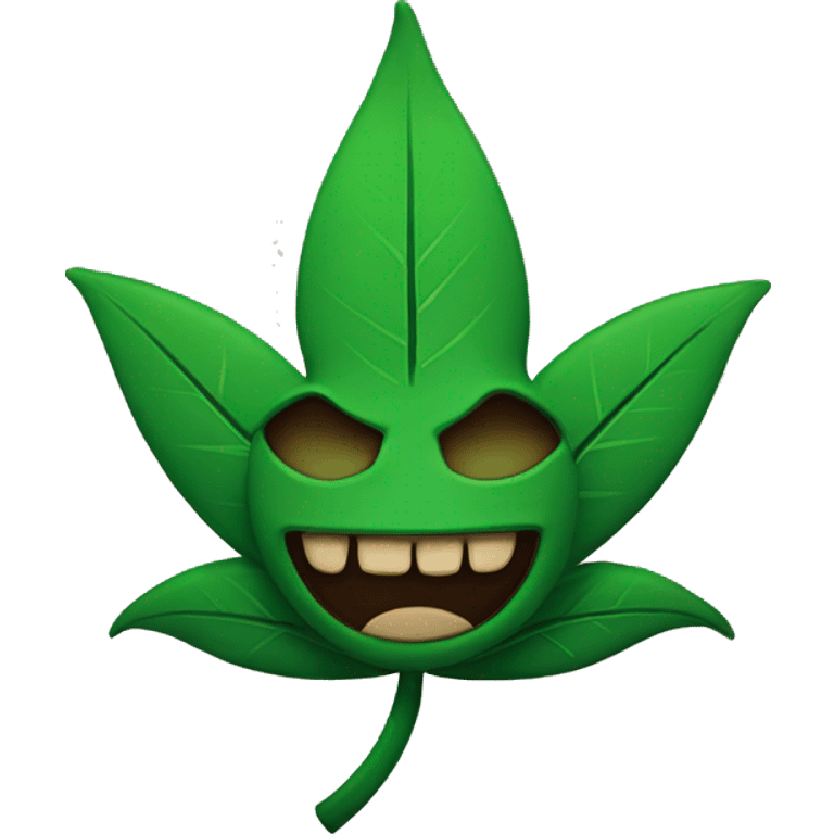 evil weed emoji