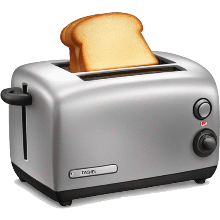 a toaster with toast excitedly popping up emoji