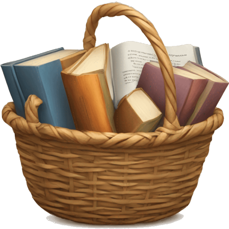 basket with books inside  emoji