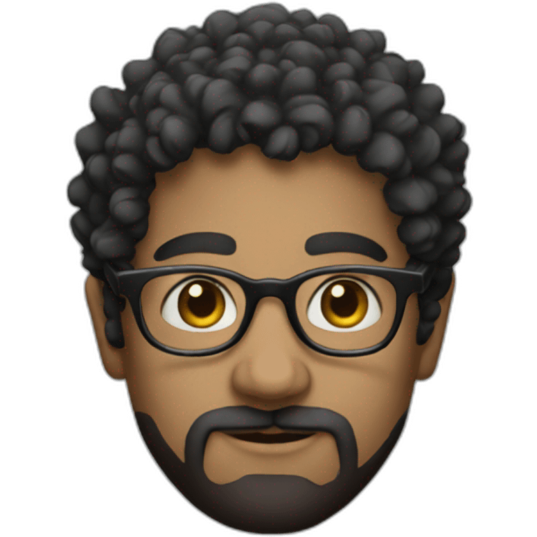 dark-curly-long-artist-glasses emoji