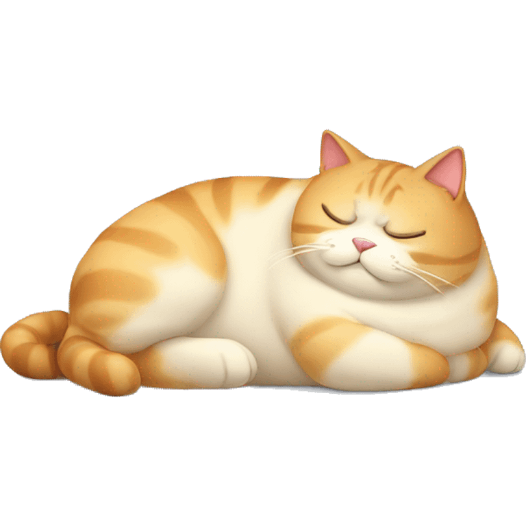 fat cat sleeping emoji