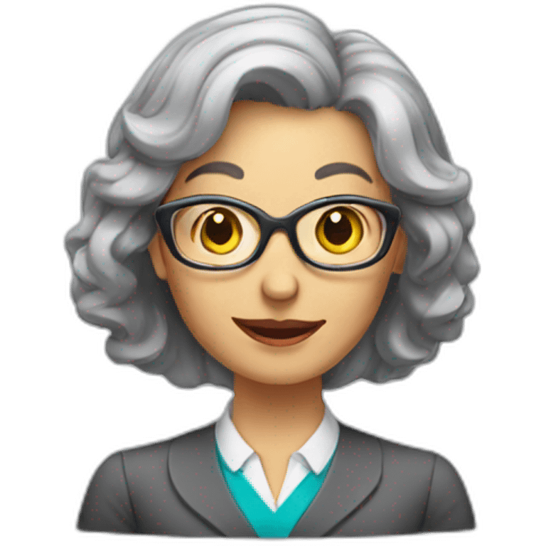 Grey hairs lady teacher emoji