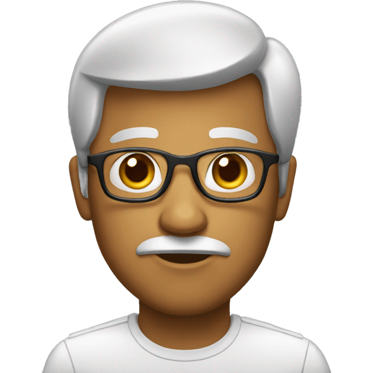 smart and serious portrait emoji