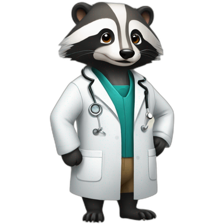 badger dressed as doctor emoji