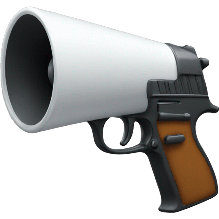 gun-shaped megaphone emoji