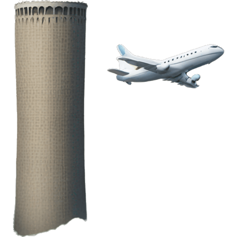 two towers and a plane emoji