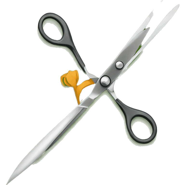 scissors cutting a grass patch emoji