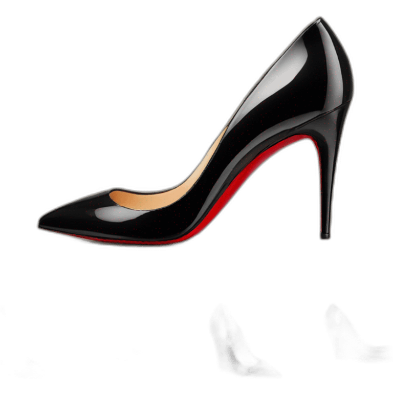 One WEDGE heel LOUBOUTIN black PATENT emoji