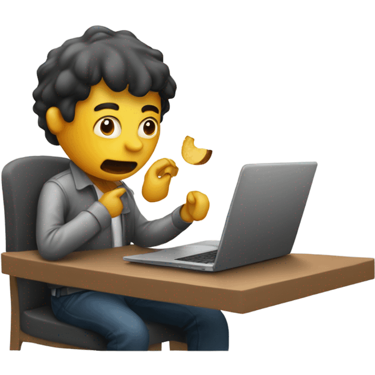 A PROGRAMMER EATING A LAPTOP emoji