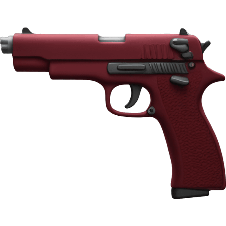 Dark red gun emoji