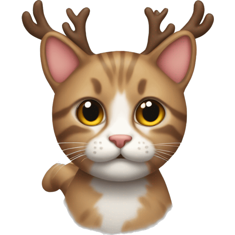 Cat with reindeer ears emoji