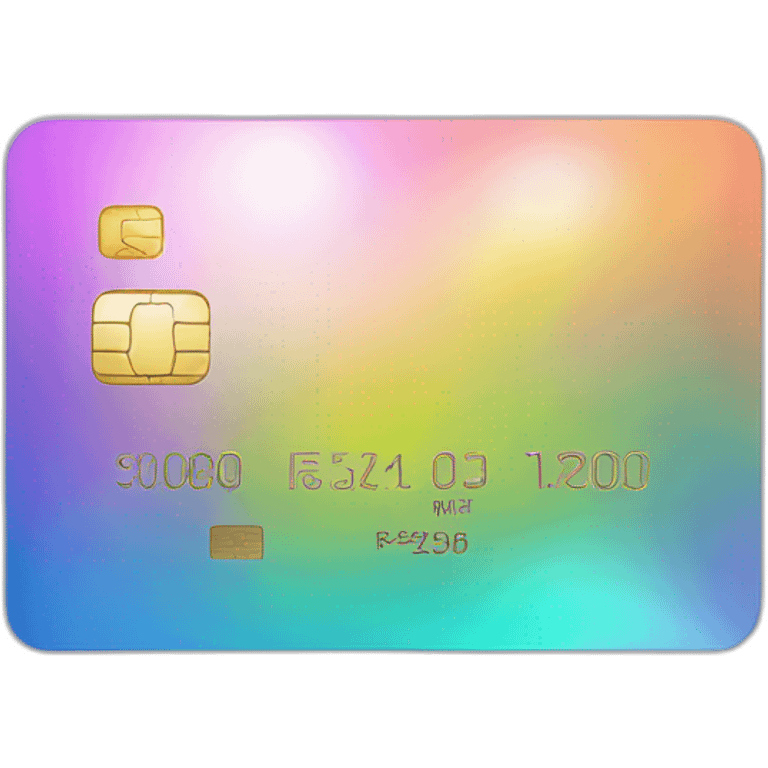 Iridescent credit card emoji