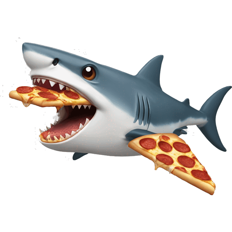 Shark eating pizza emoji