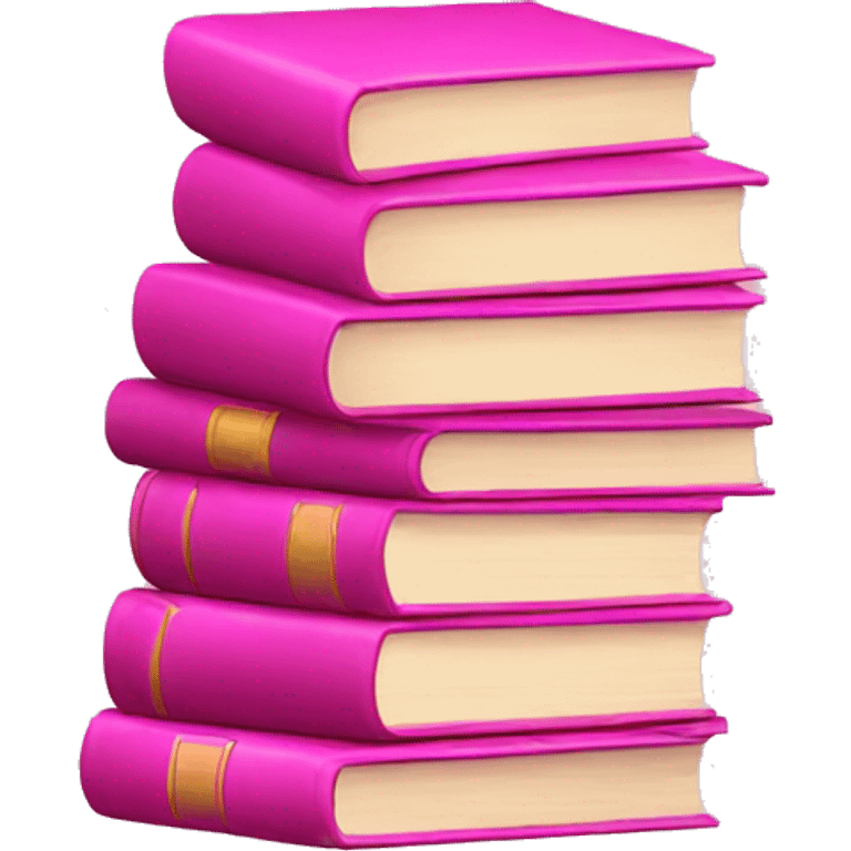 pink stack of books emoji