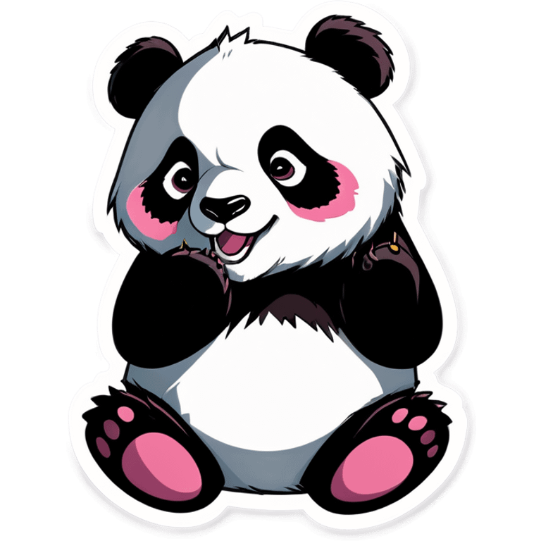 A very, very, very cute panda emoji