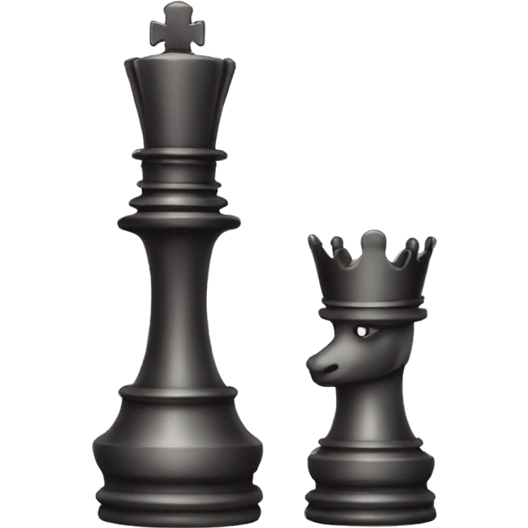 Queen & king chess piece emoji emoji