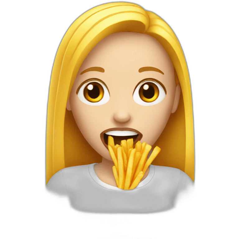 girl-eating-fries emoji