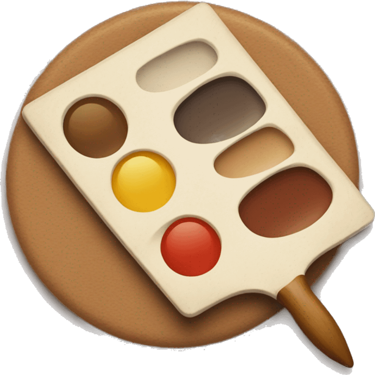 vintage brown artist palette emoji