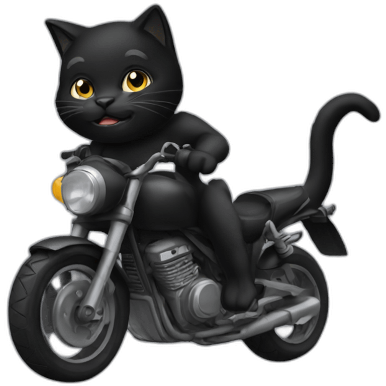 Black cat-moto emoji