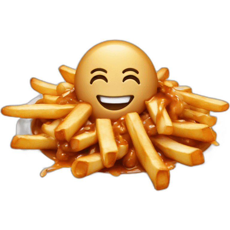 poutine eating a poutine emoji