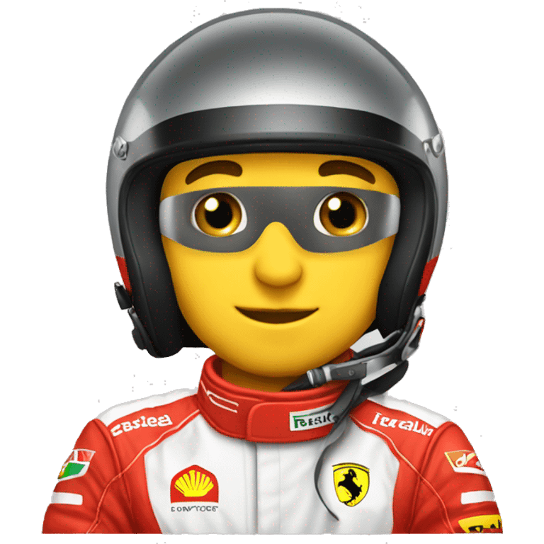 ferrari male racecar driver with helmet emoji