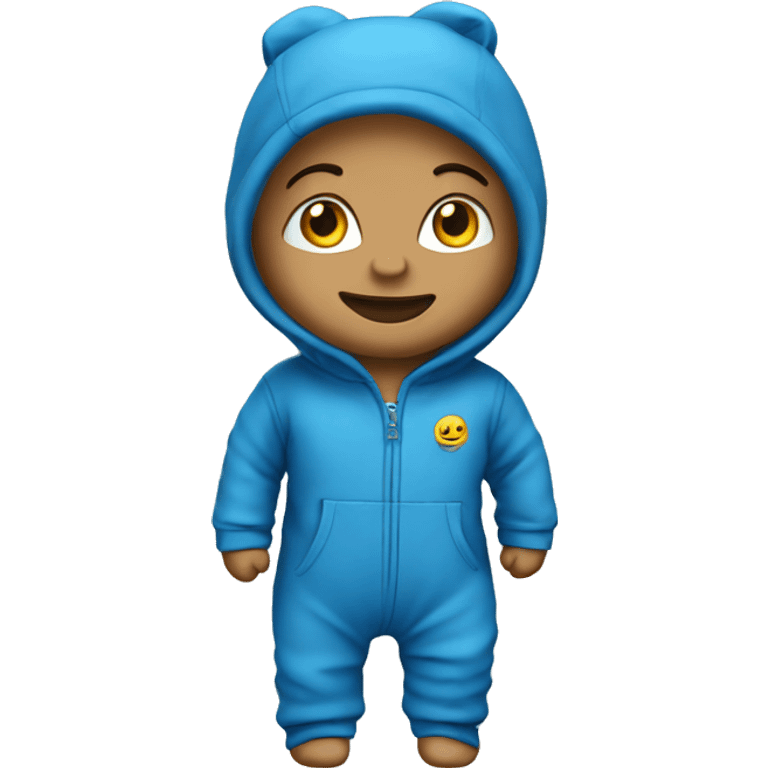 toddler jumpsuit blue emoji