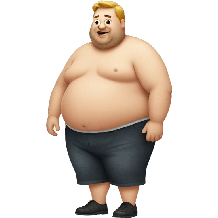 Fat guy with big buttocks  emoji