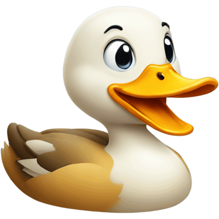 Happy duck emoji